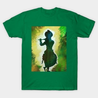 Lord krishna playing with his flute T-Shirt